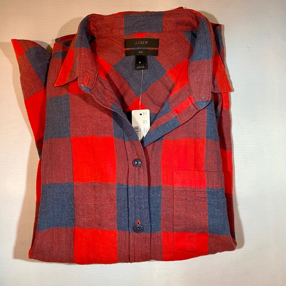 NWT JCrew classic-fit boyfriend shirt